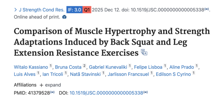 🆕 ESTUDIO: ¿Sentadilla (Smith) o Leg Extension para desarrollar el cuádriceps?