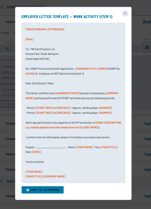 Topside NDT Renewal Helper