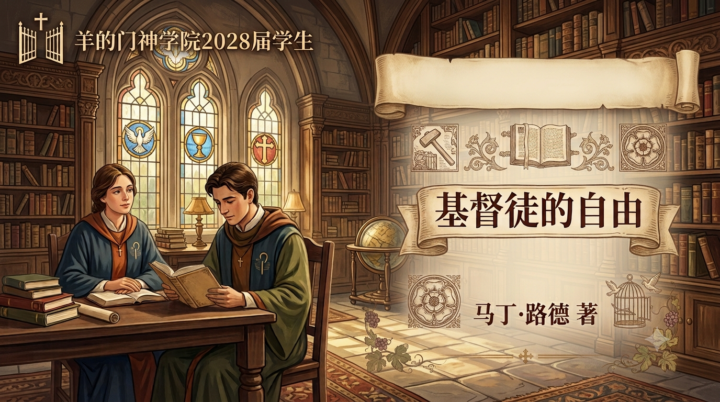 羊的门神学院2028届学生 灵修书籍 《基督徒的自由》作者  马丁·路德著 