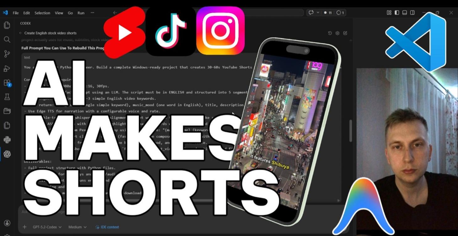 Auto YT shorts using stock videos