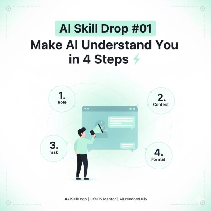 🤖 AI Skill Drop #01 – Khiến AI Hiểu Bạn Trong 4 Bước