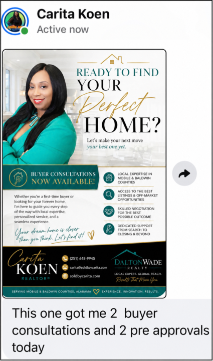 One Post. 2 Buyer Consultations. 2 Pre-Approvals.