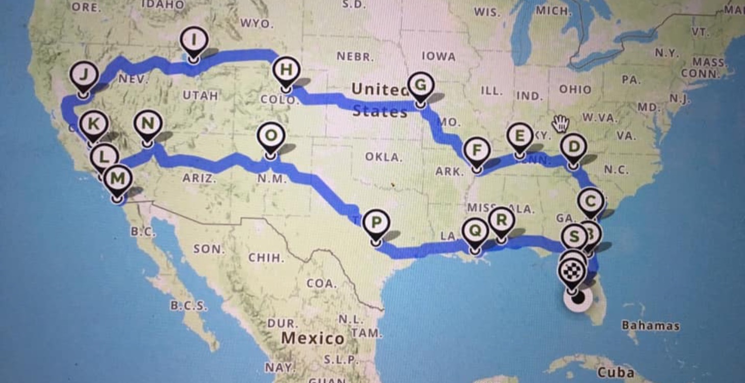 Key Routes Across The Unites States