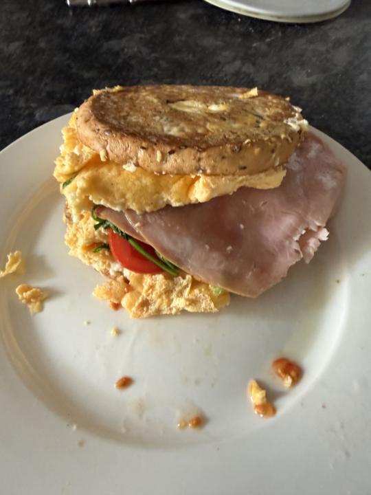 Breakfast protein bagel 