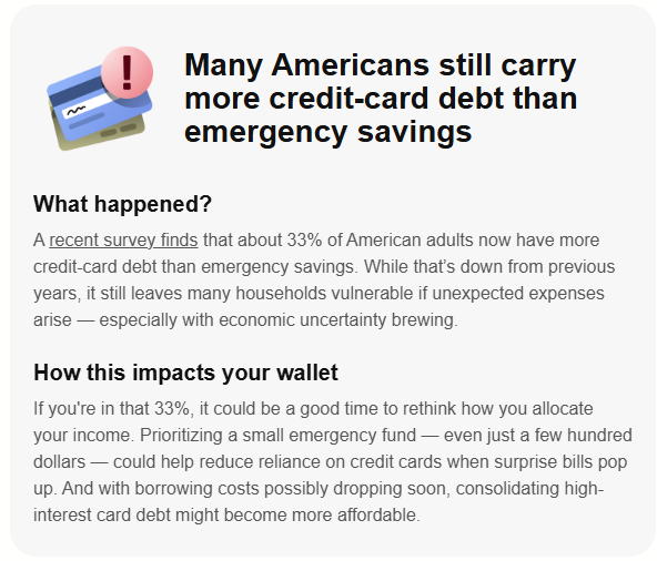 Many Americans Still Carry More Credit Card Debt than Emergency Savings 