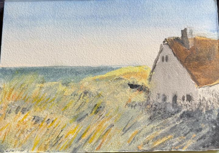 Building with grassy fields attempt 1