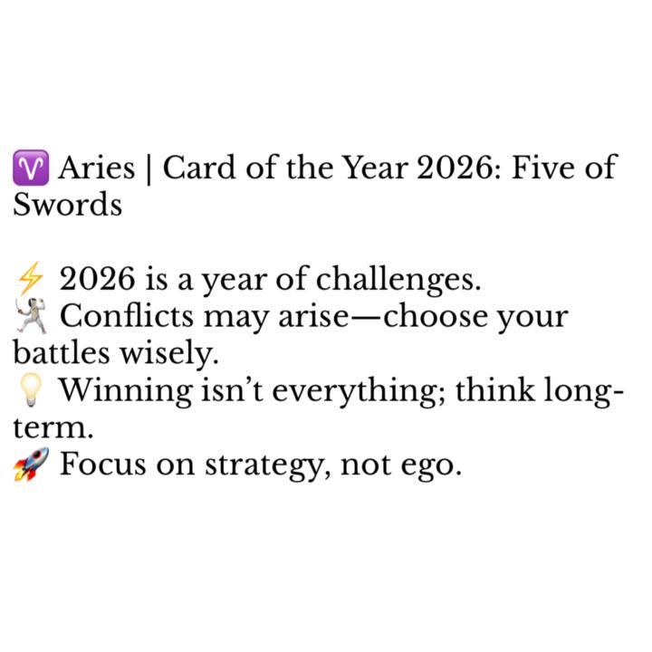 2026 Tarot Card for Aries ♈️