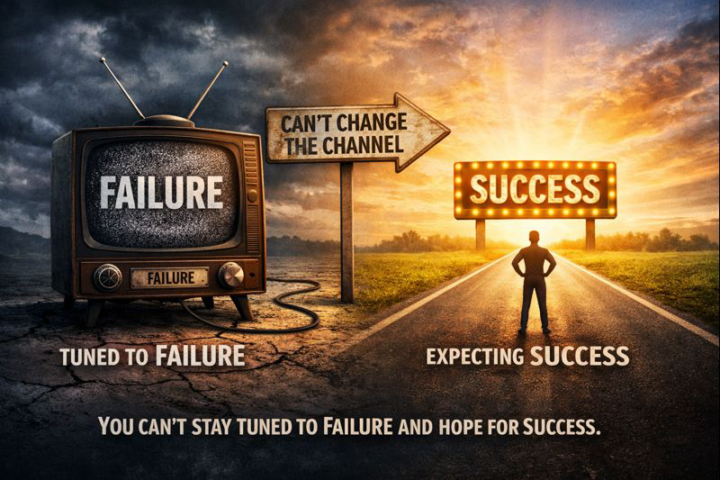 STAYING TUNED ON FAILURE WILL NOT LEAD YOU TO SUCCESS