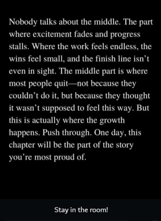 THE GOAL IS TO FINISH.... 