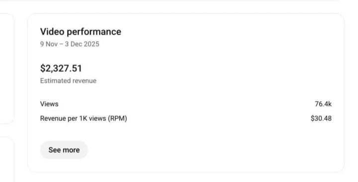 🔥 $2,327.51 From a Faceless YouTube Channel