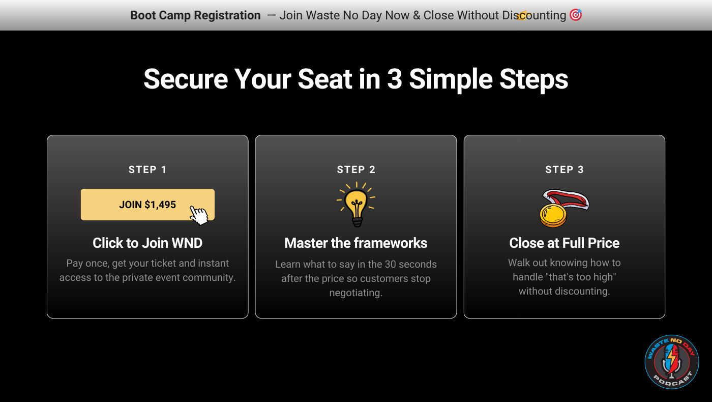 Waste No Day Boot Camp 3/19-20