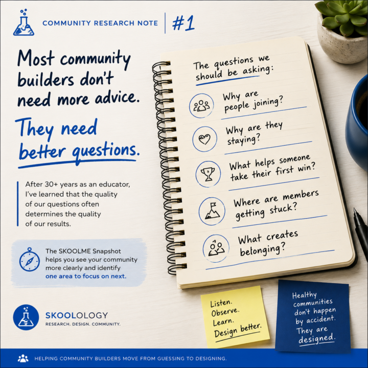 Most Community Builders Don't Need More Advice. They Need Better Questions.   
