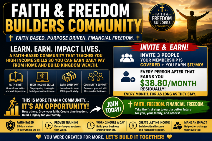 ✝️ Build Your Faith. Learn High-Income Skills. Create Residual Income.