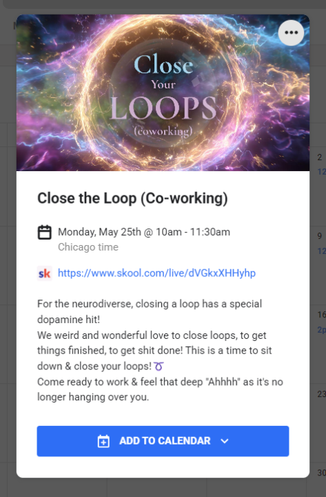 Fancy a CO-WORKING session Monday? 25th May 11am-noon ET