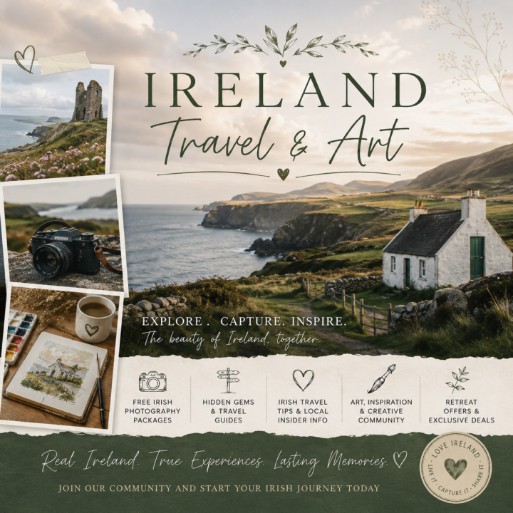 Discover the beauty, magic, and hidden corners of Ireland with our Ireland Travel & Art community