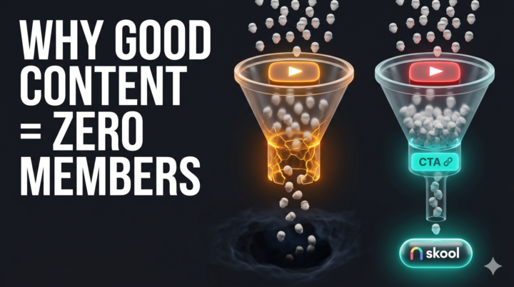 Why members with great YouTube content get zero Skool members