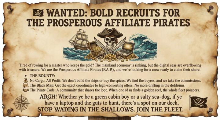 🏴‍☠️ WANTED: BOLD RECRUITS FOR THE PROSPEROUS AFFILIATE PIRATES