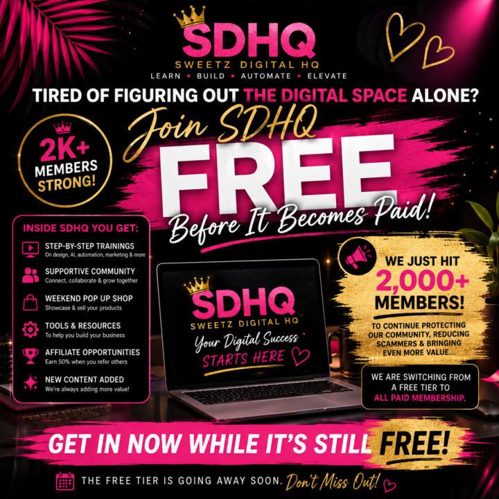 🚨 Tired of Trying to Figure Out the Digital Space Alone? Join SDHQ FREE Before It Becomes Paid! 🚨