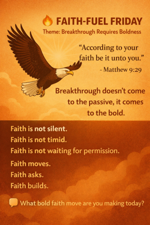 🔥 Faith-Fueled Friday: Boldness Brings Breakthrough