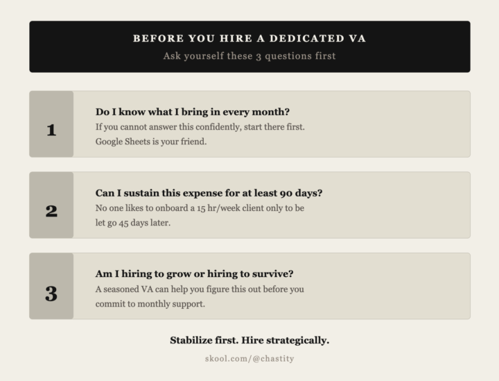 TIPS for Hiring a VA #3: A VA is an investment, not a panic button
