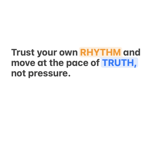 Do you trust your own RHYTHM?