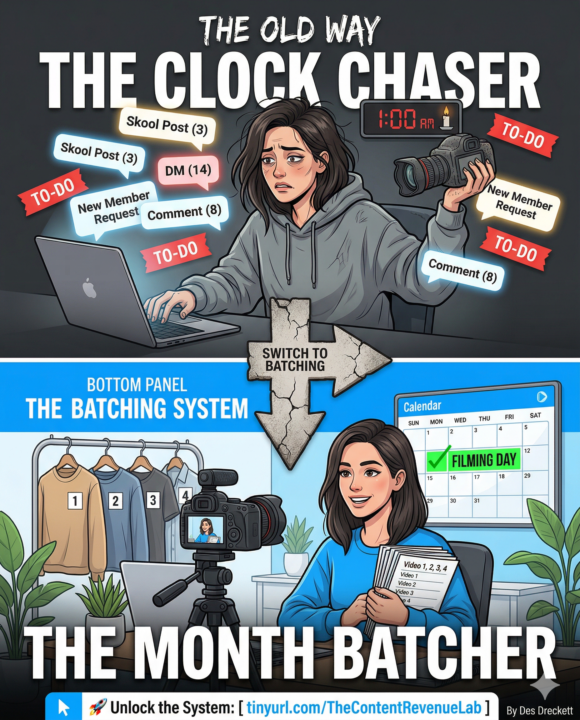 Why Skool community owners who batch their YouTube filming get more consistent results