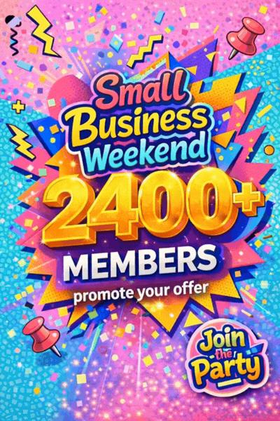 🎉Small Business Weekend Party (Post Your Links)
