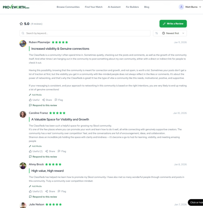 How would you review CLASSIFIEDS so far?