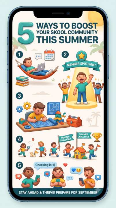 5 things to do in your Skool community when things slow down in summer