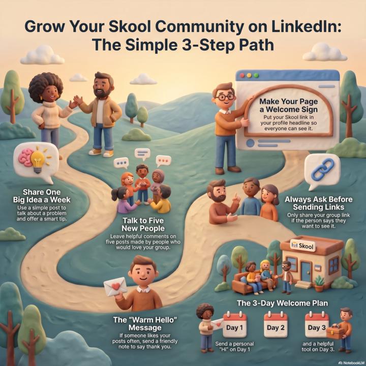 How to grow your Skool community on LinkedIn