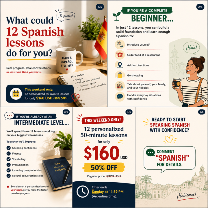 What could 12 Spanish lessons do for you?