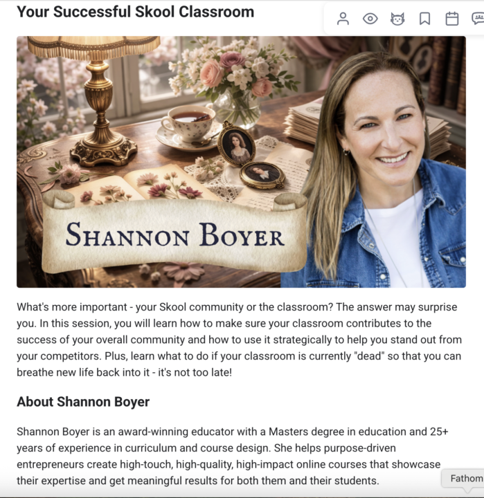 I'm presenting at a summit for Skoolers, and so are a lot of you!