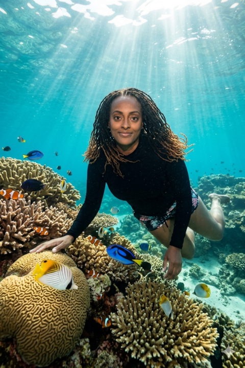 Prompt of the Day ✍🏾 | Great Barrier Reef Underwater Portrait (Australia)