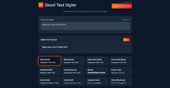I’d love some honest feedback on a small tool I built - Skool Text Styler.
