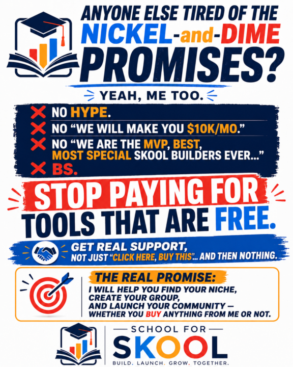 You do not need more content. You need your group to be more like a real SCHOOL.