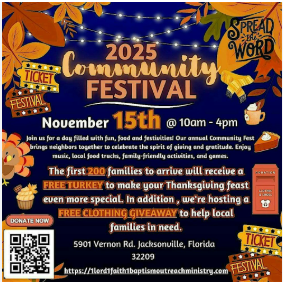 🦃Free Community Meal in 🔻 Florida 