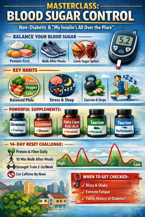 🎓 Masterclass: Blood Sugar Control (Non-Diabetic + “My insulin feels all over the place” people)