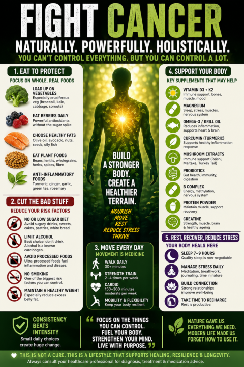 Fighting Cancer Holistically: Lifestyle, Nutrition & Supplement Support