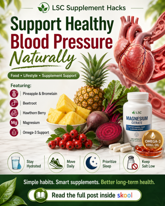 Controlling Blood Pressure Naturally: Food, Lifestyle & Supplement Support