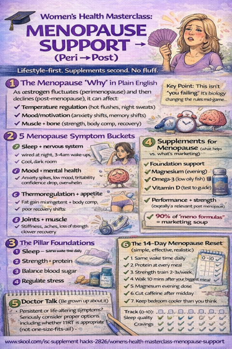 🎓 Women’s Health Masterclass: Menopause Support (Peri → Post)
