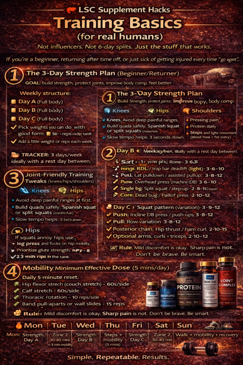 🏋️ Training Basics (for real people)