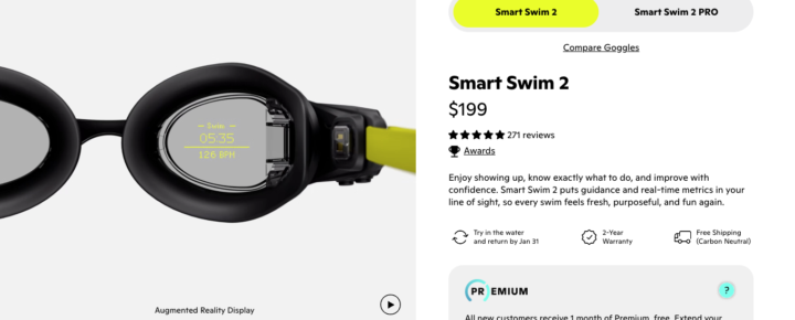 Smart Swim Goggles