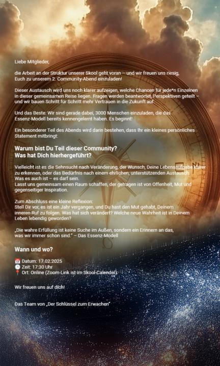 Einladung zum 2. Community-Treffen