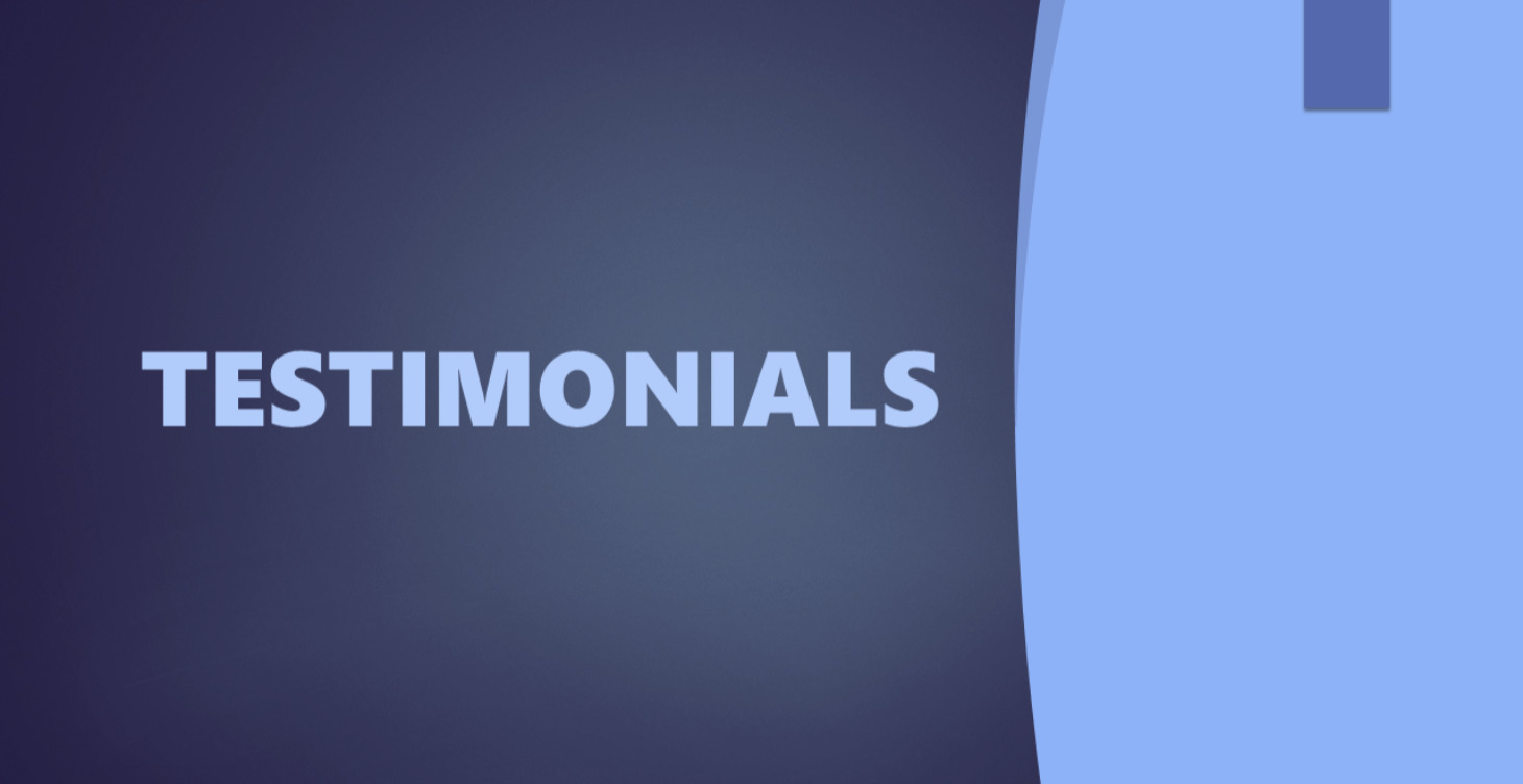 TESTIMONIALS