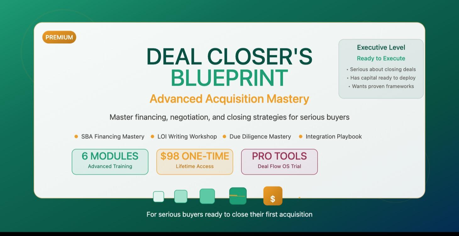 Deal Closer's Blueprint