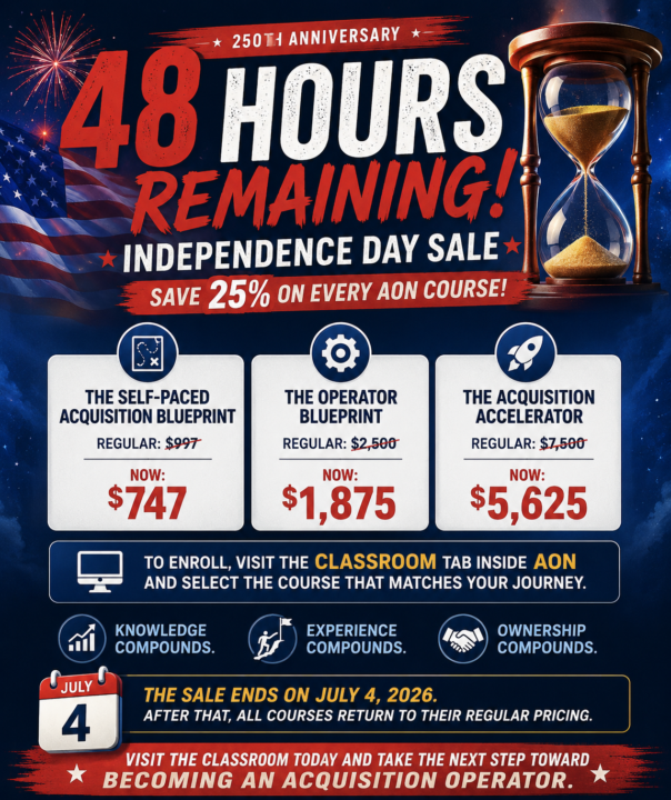 ⏳ 48 Hours Left To Save 25% On Every AON Course 🇺🇸