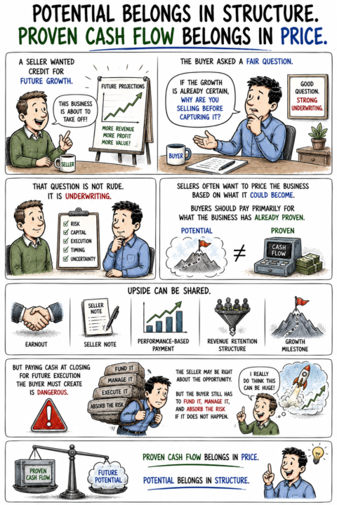 Potential Belongs In Structure. Proven Cash Flow Belongs In Price