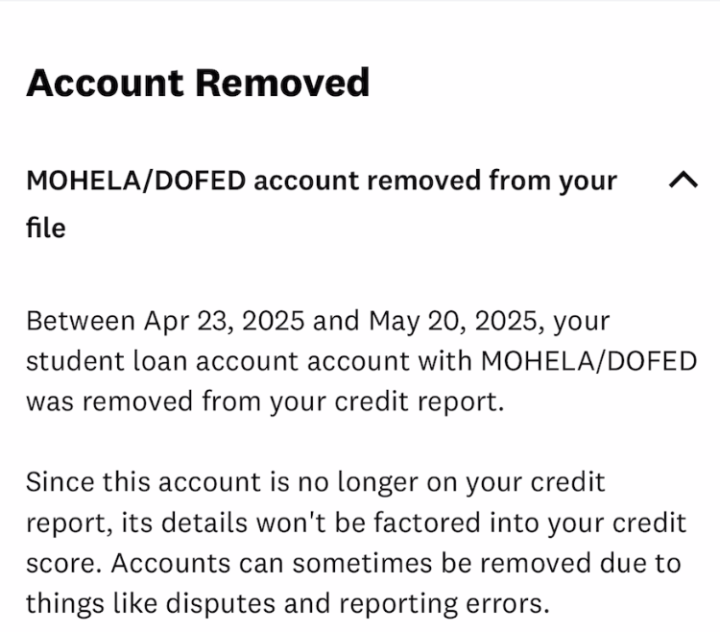 GOT MY STUDENT LOAN ACCOUNT DELETED FROM MY CREDIT!
