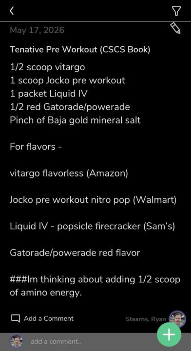 Pre Workout