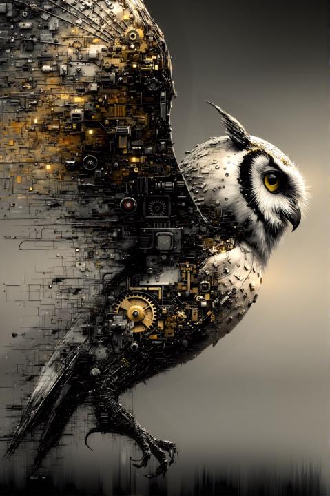 Steampunk owl